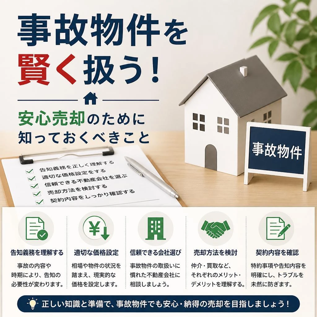 事故物件を賢く扱う！安心売却のために知っておくべきこと