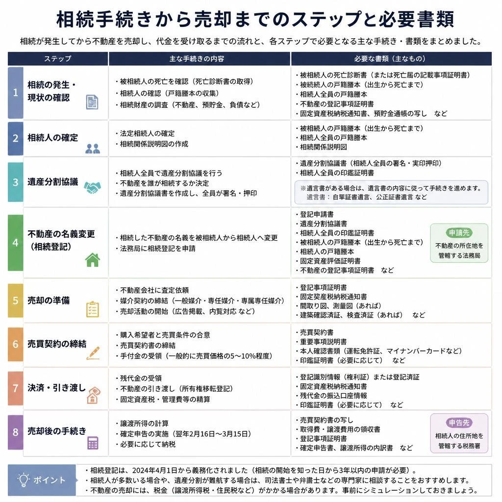 2. 相続不動産の売却の流れ