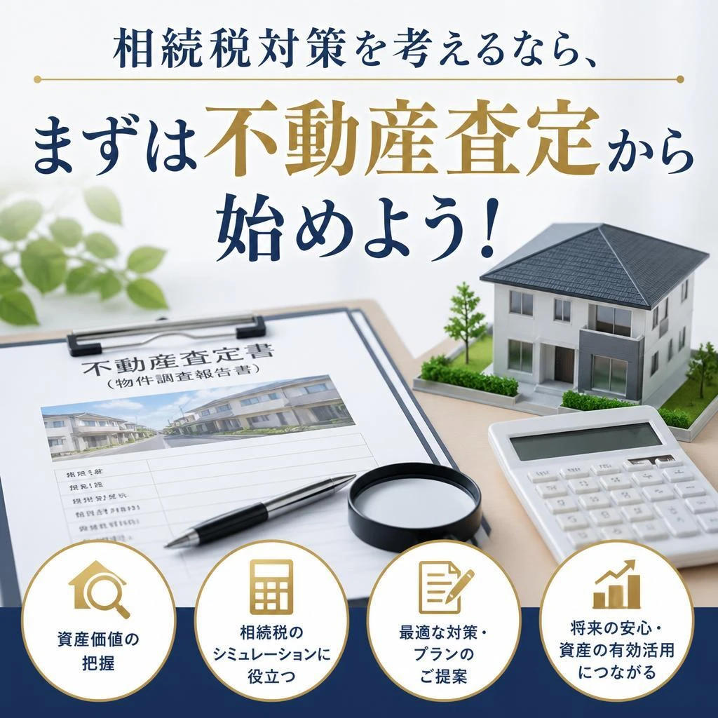 相続税対策を考えるなら、まずは不動産査定から始めよう！