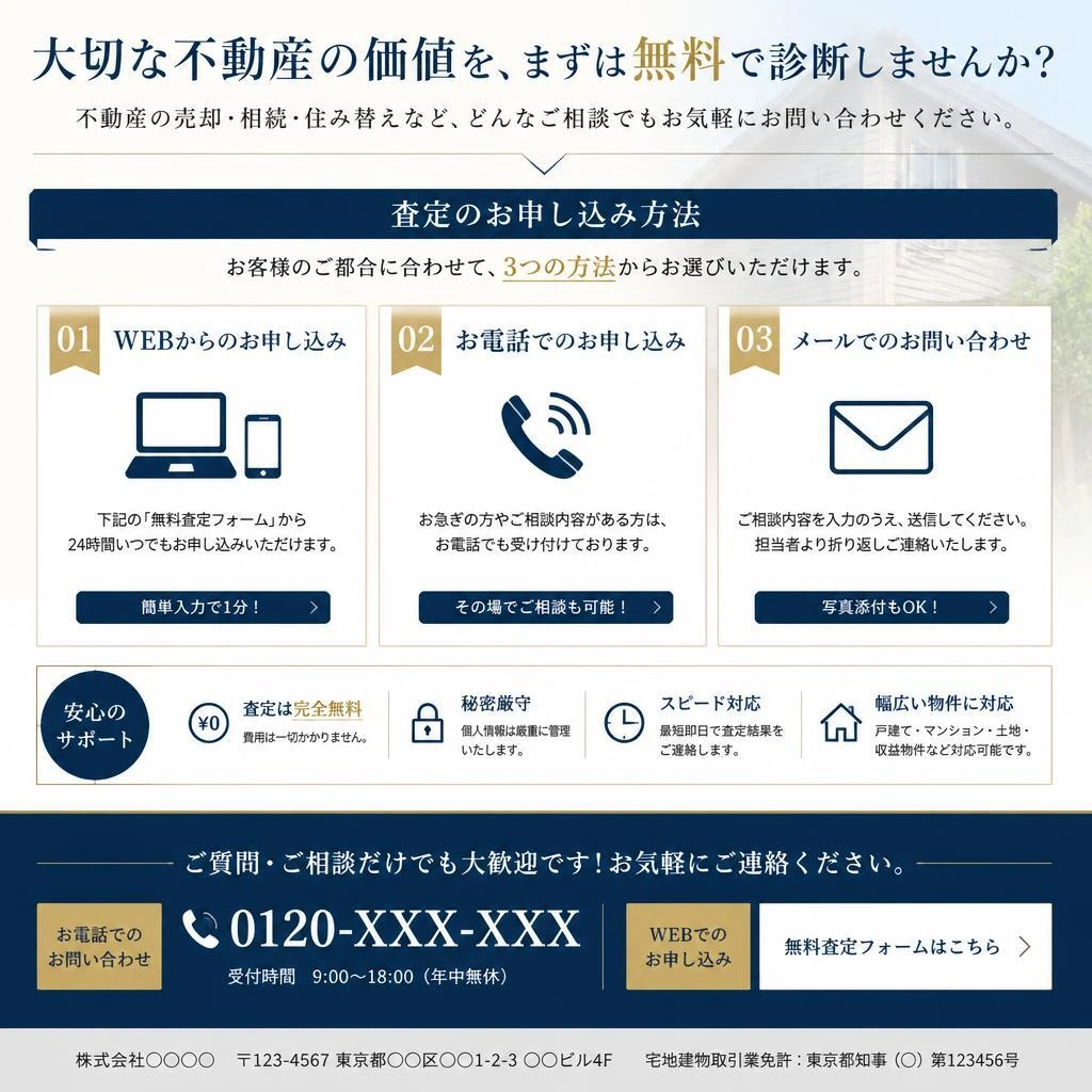 まずは査定のお申し込みを！