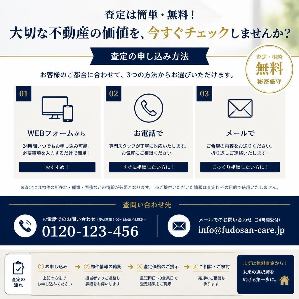 まずは査定のお申し込みを！